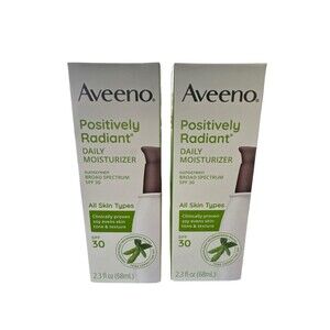 Aveeno Positively Radiant Daily Face Moisturizer SPF 30 Exp 3/26 New 2.3 Fl Oz